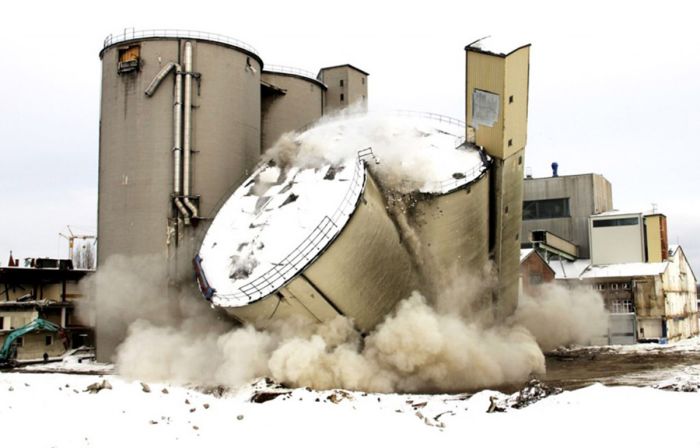 Rückbau Südzucker Silos Regensburg
