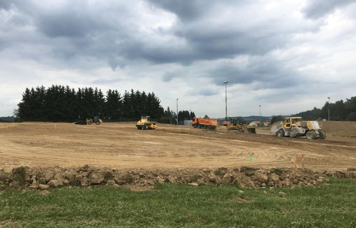 Baustelle Fußballstadion Vilshofen