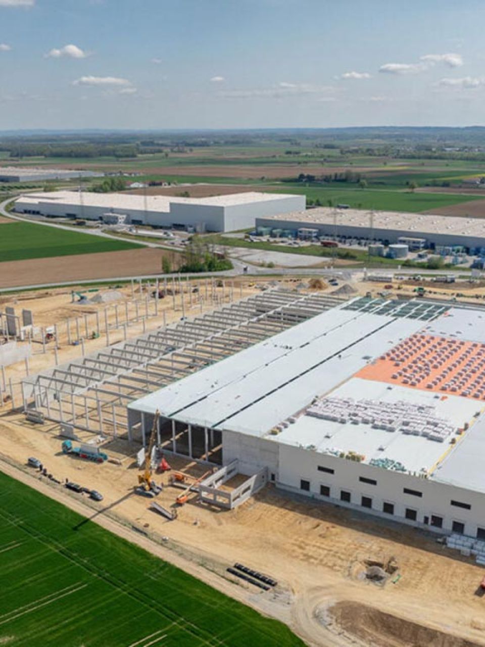 Baustelle der Action Halle in Wallersorf