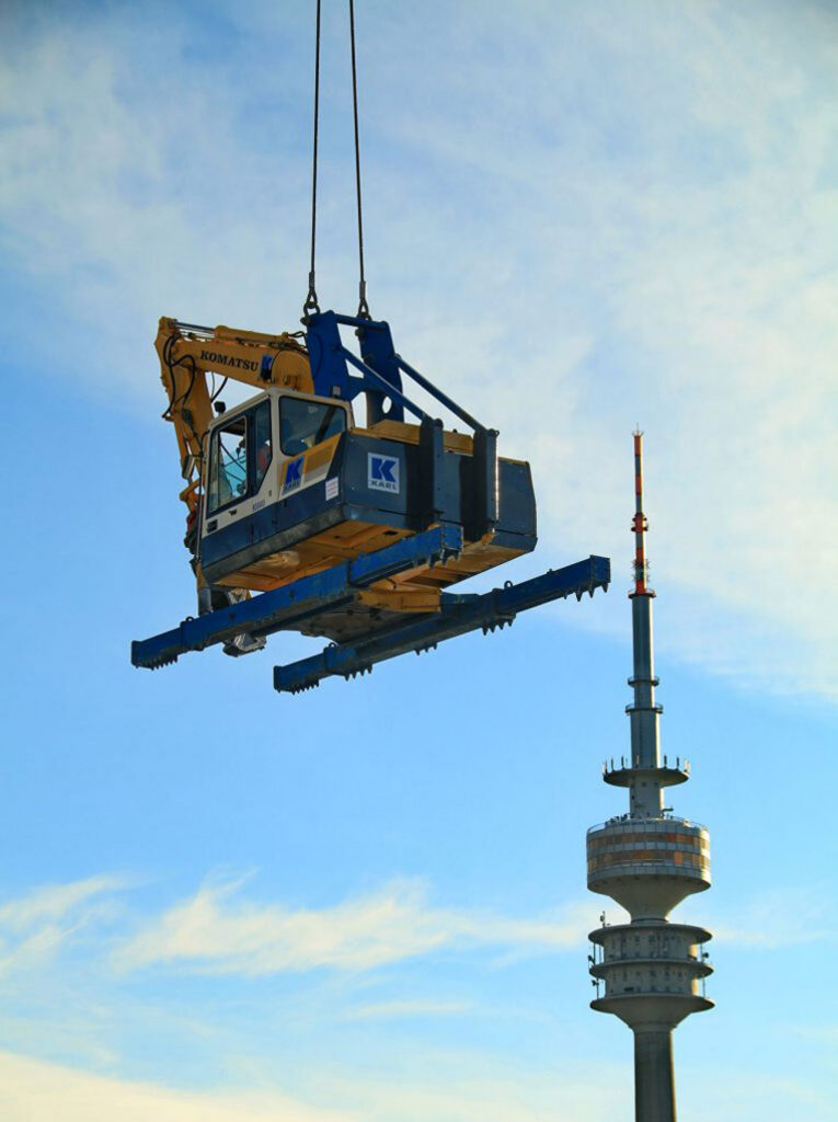 Rückbau BMW Gebäude München aus der Luft durch KARL Bau