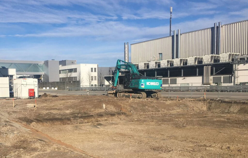 Baustelle von Akustikprüfstand in München