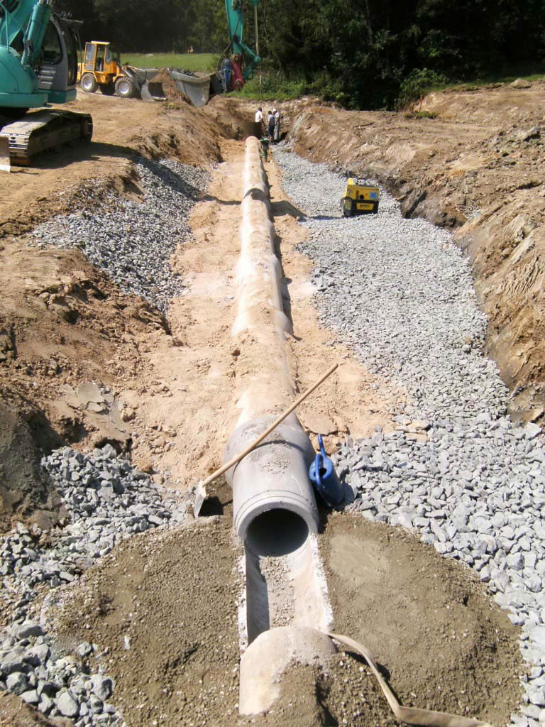 Baustelle Ausbau Staatsstraße Haus im Wald