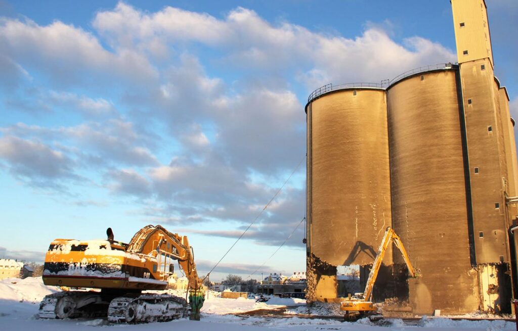 Rückbau Südzucker Silos Regensburg durch KARL Bau