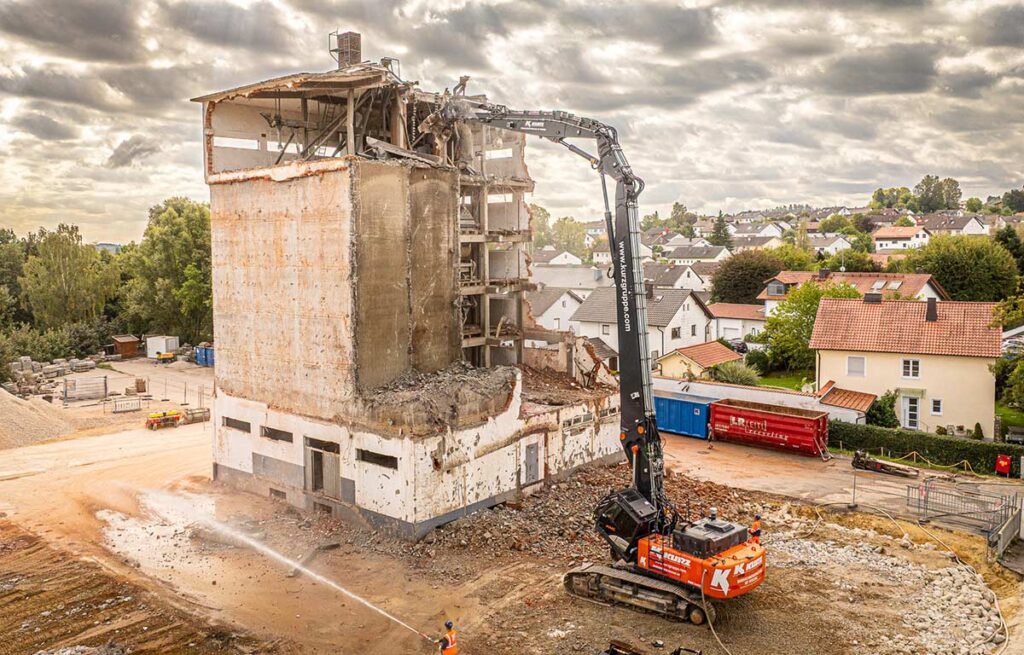 Abbruch Siloturm Gangkofen