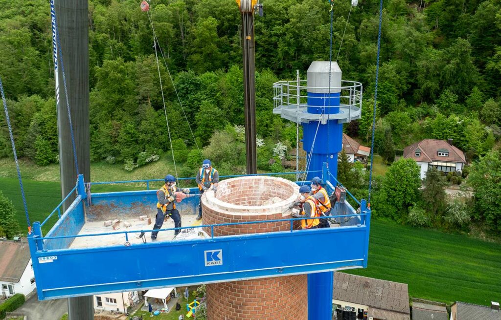 Abbruch Baustelle von Kamin in Kipfenberg