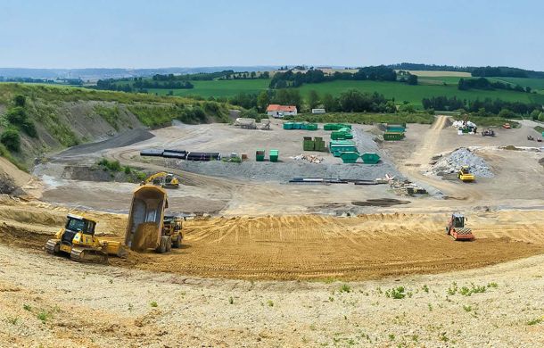 Grundabdichtung Deponie Spitzlberg