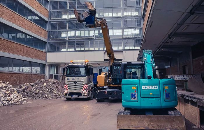 The Q Nürnberg Abbruch und Erarbeiten durch KARL Bau